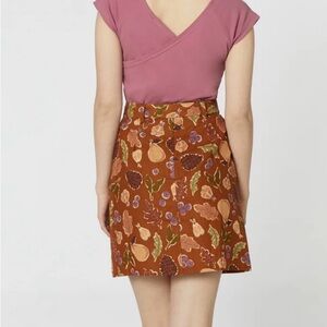 Princess Highway | Forest Print Skirt in Gold